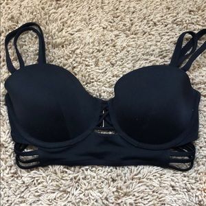 VS Strappy Black Push Up Bikini Top